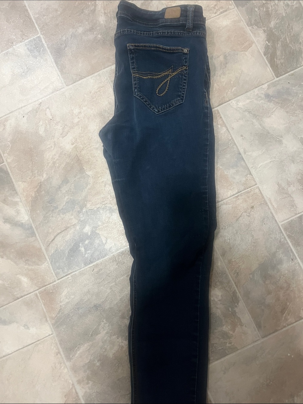 Jordache Dark Navy Skinny Jeans with Stitch Pocket